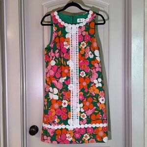Eliza J Dress Womens Aline Floral Sleeveless Work Office Career Retro Size 10
